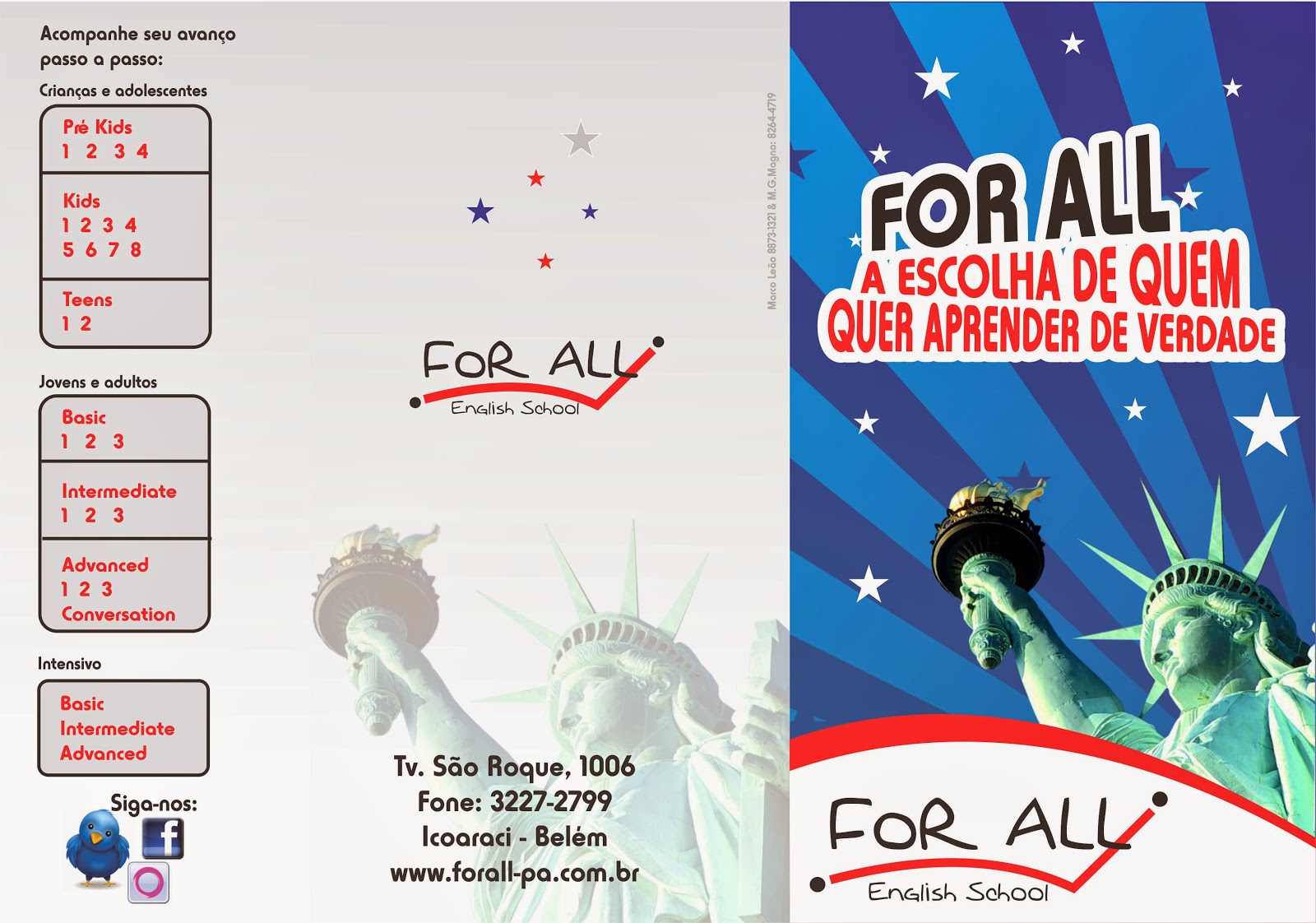 Gráfica Colore Novo trabalho Curso de Inglês For All