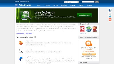 Wise JetSearch, File and Hard Disk
