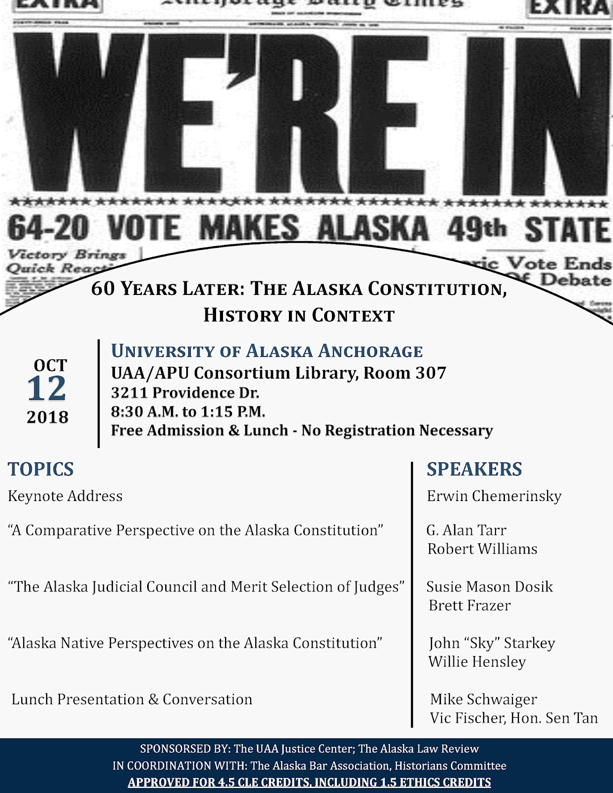 UAA Justice Center Justice Center cosponsors Oct 12 symposium on the