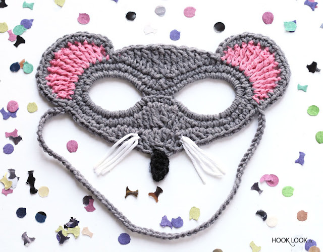 masque souris au crochet