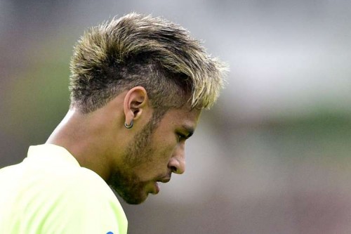 Cabelo loiro Neymar jogo contra México