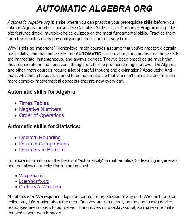MadMath: Introducing Automatic-Algebra.org