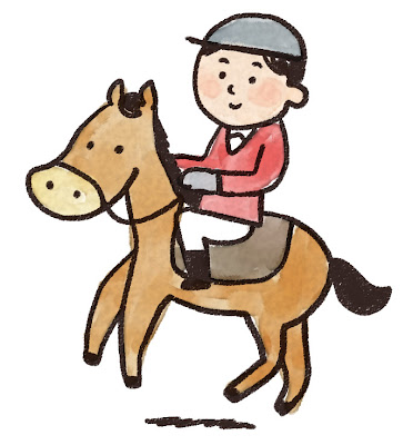 乗馬をしている選手のイラスト（スポーツ）
