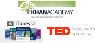 TED, iTunesU, and Kahn Academy