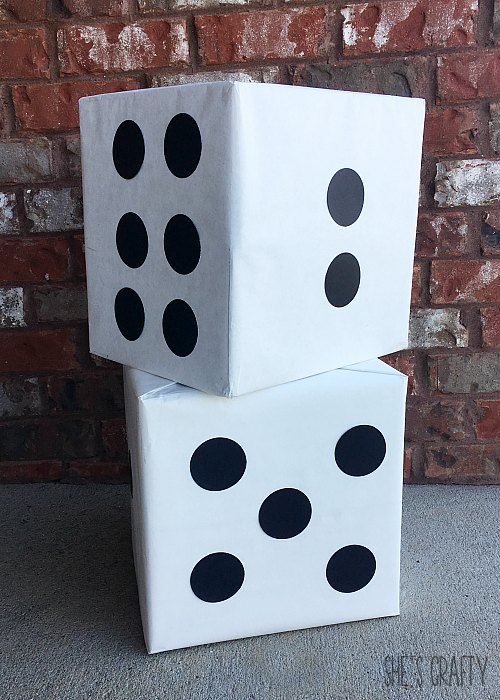 How to make a large set of dice for a Game Night