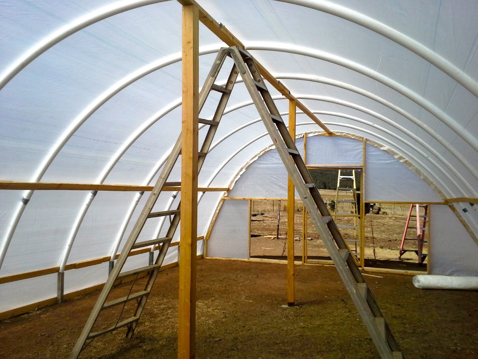 The Nickel and Dime Ranch Hoop House Raising in Northern New Mexico
