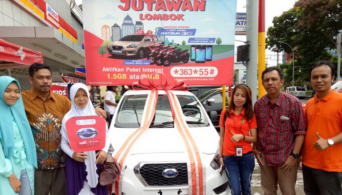 Program Jutawan Lombok, Pelanggan Telkomsel Raih Mobil Datsun Go Panca