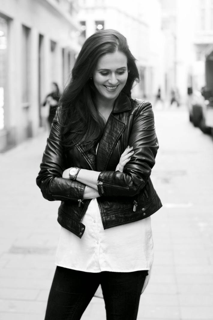 leather biker jacket outfit