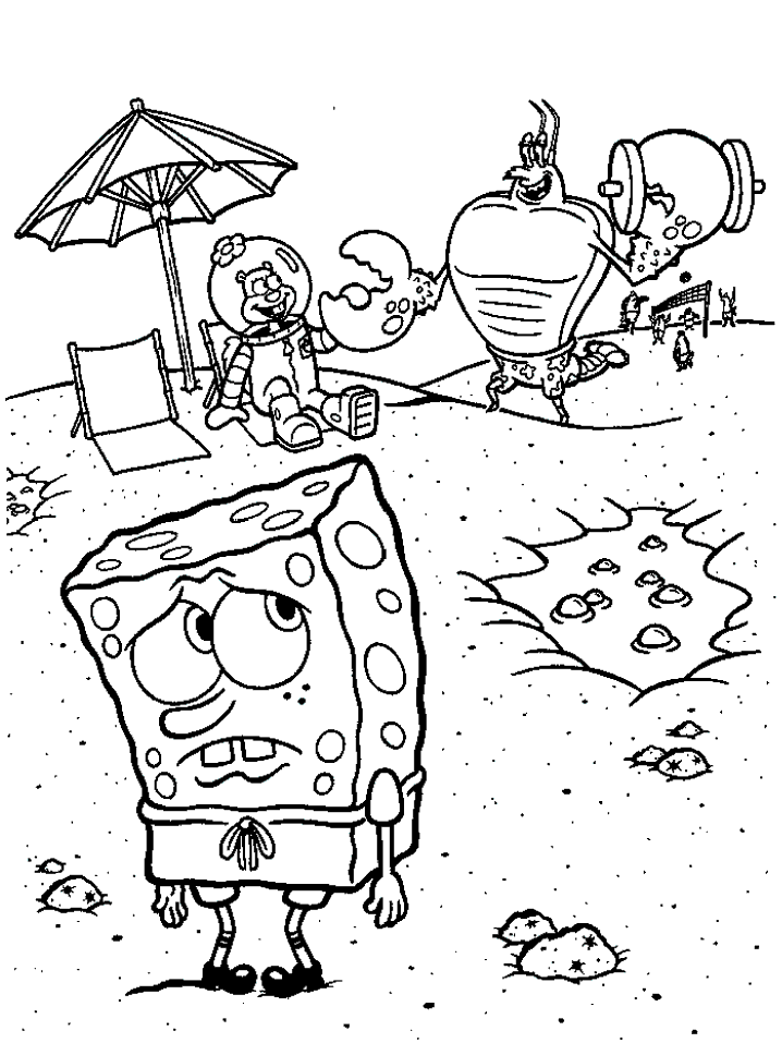 a coloring pages of spongebob - photo #16