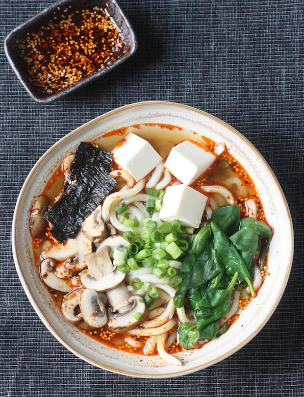 Miso Udon with Spicy Korean Chili Dressing by SeasonWithSpice.com