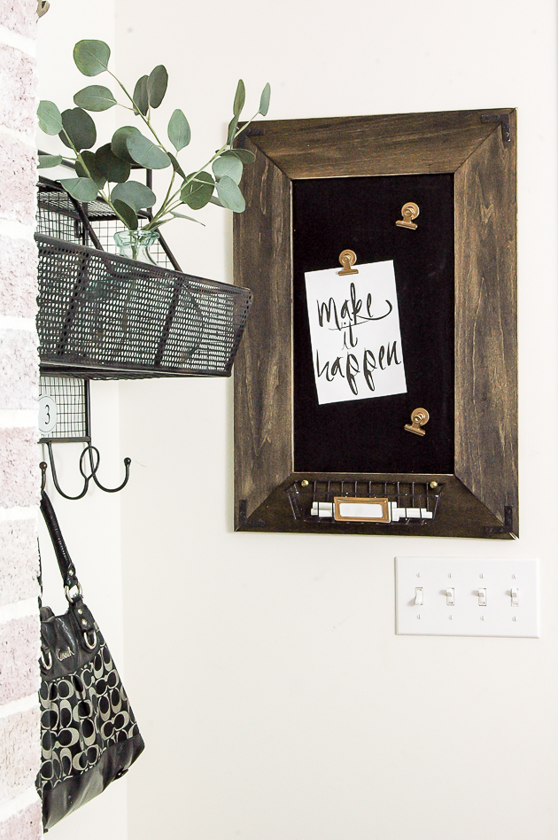 DIY Chalkboard Message Board Little House of Four Creating