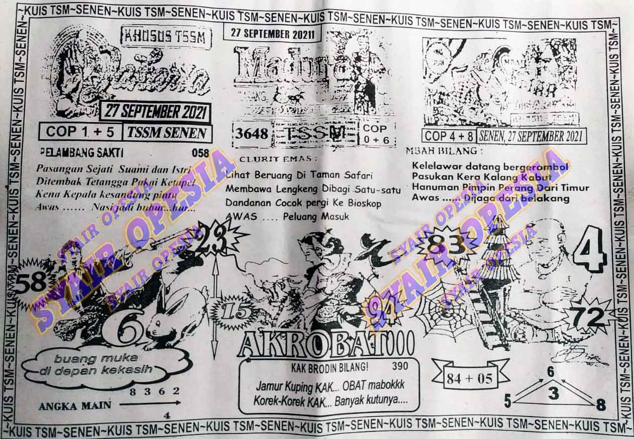 Syair Sgp Hari Ini Senin 27 September 2021 Opesia Official