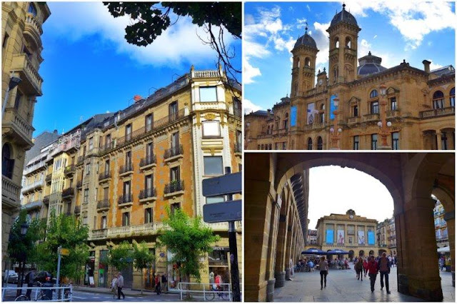 Calles, plazas y ayuntamiento de San Sebastián