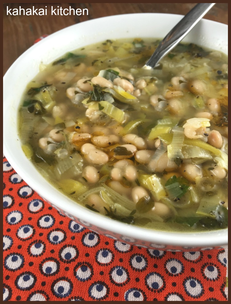 Kahakai Kitchen: Hugh's White Bean and Leek Soup with Chile Oil for ...