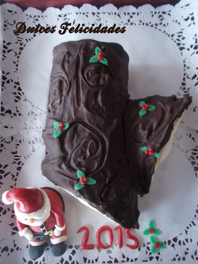 Tronco de Navidad con crema de queso