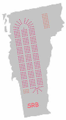 Splinters Woodworks: Custom Vermont shaped Cribbage Board.