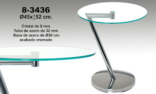 Mesa Moderna Auxiliar Cristal Alenaz