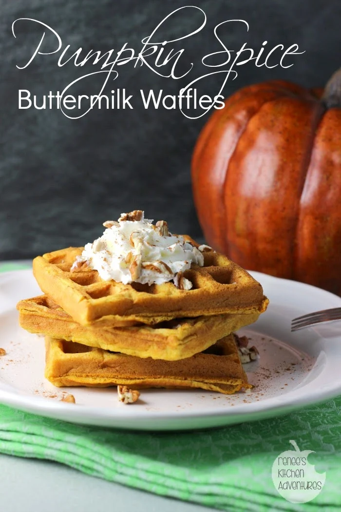Pumpkin Spice Buttermilk Waffles: a taste of Fall 
