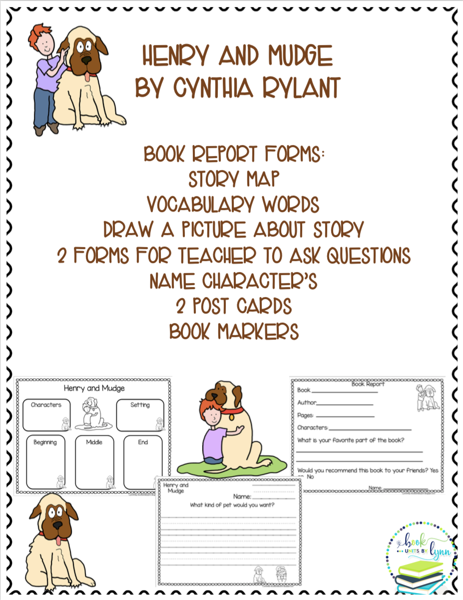 Henry and mudge book report ideas picture
