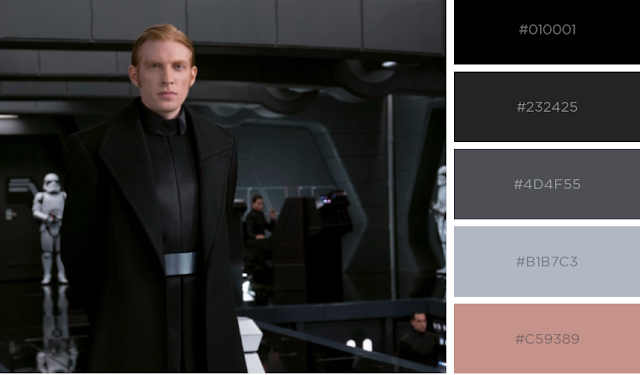 Paleta de cores do filme Star Wars - Os Últimos Jedi Paleta de cores do filme Star Wars - Os Últimos Jedi