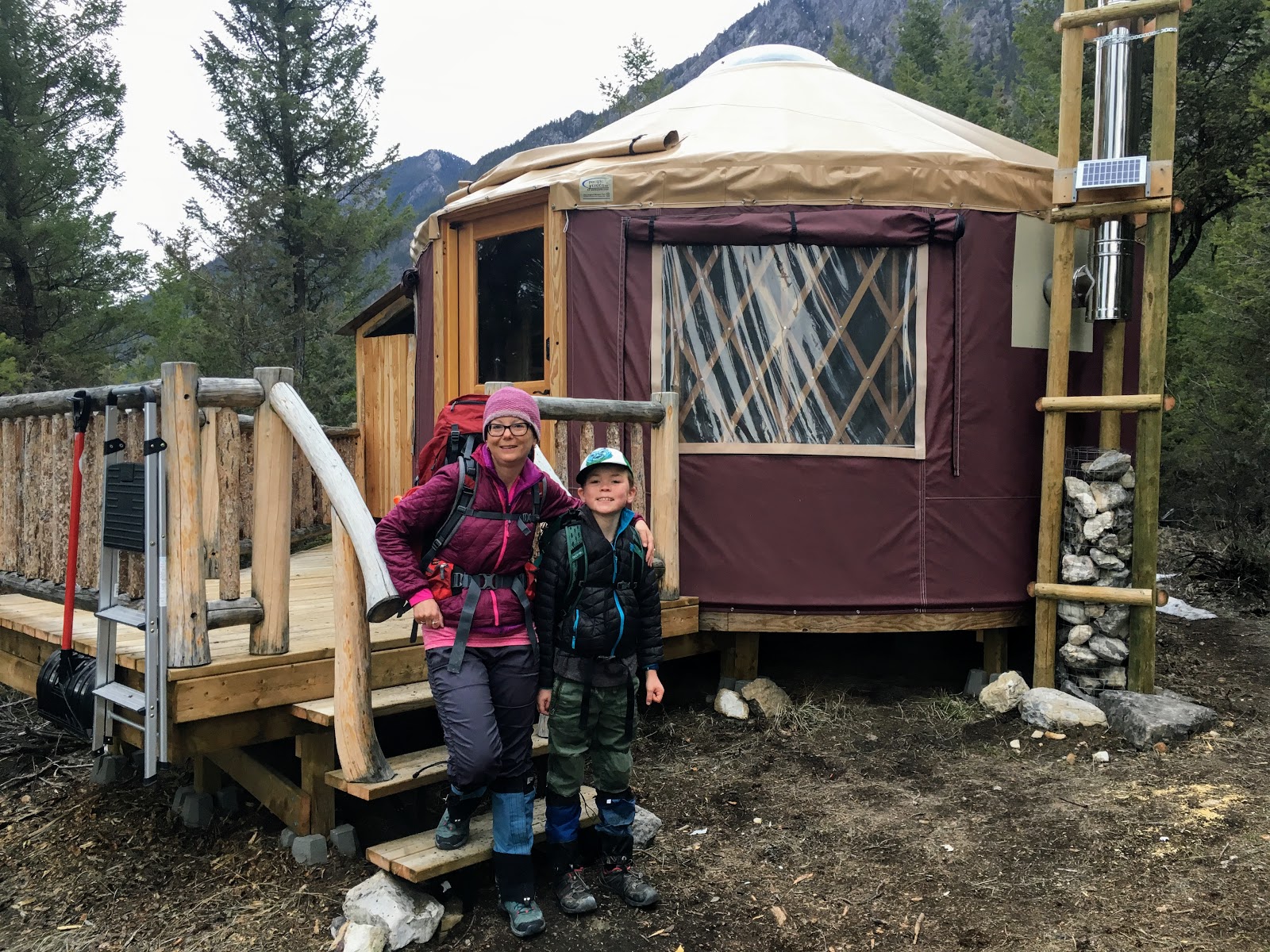 Family Adventures in the Canadian Rockies Yurt Camping on top of a