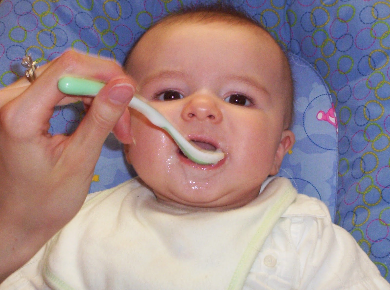 When Ethan And Madeline Were Babies Trying Rice Cereal when-ethan-and-madeline-were-babies-trying-rice-cereal