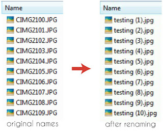 Comparison between original and renamed files