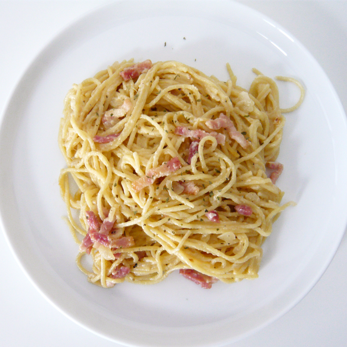 cómocomo: Spaghetti ligeros estilo carbonara
