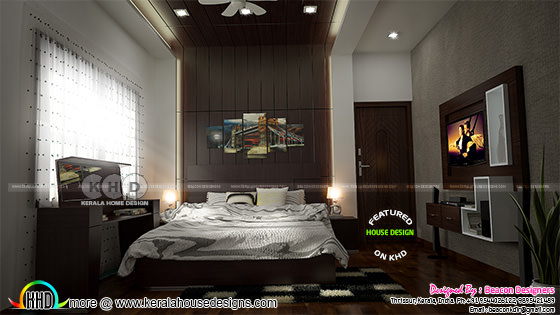 Dark bedroom design