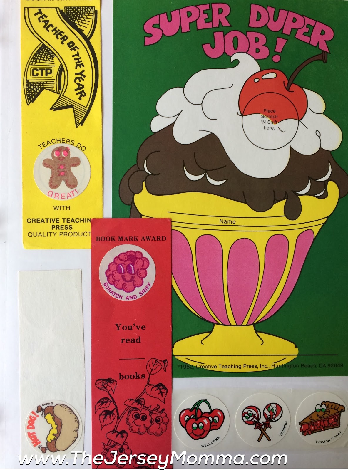 The Jersey Momma Scratch and Sniff Stickers 80's Flashback!