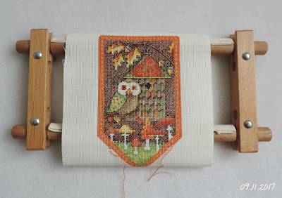 Сова вышивка fall Dimensions cross stitch вымпел