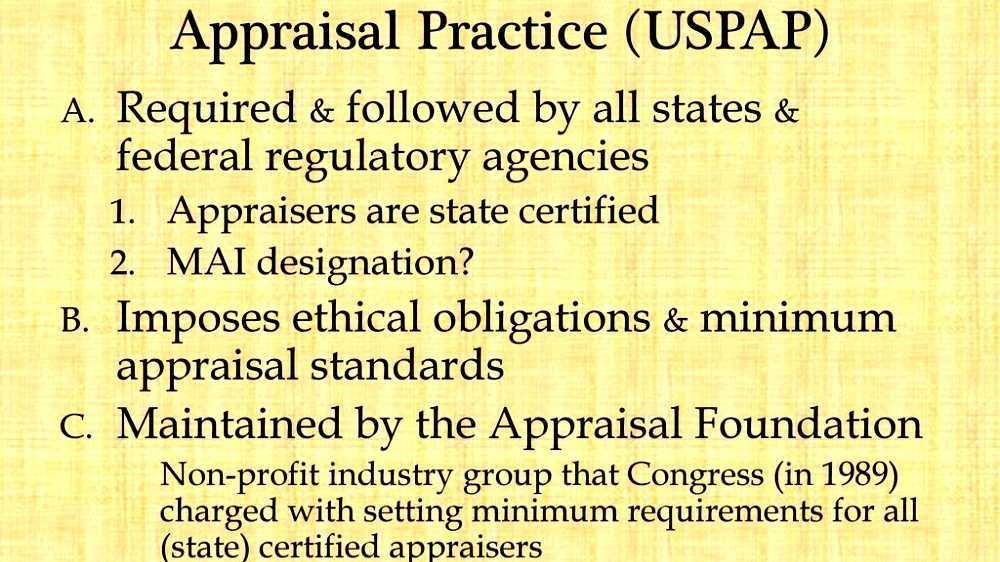 Uniform Standards of Professional Appraisal Practice