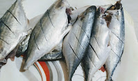 Incision marked bangda Mackerel fish for tawa fry Recipe