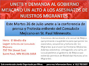Pueblo Unete a Demandar un Alto a los ASESINATOS de Migrantes en Mejico