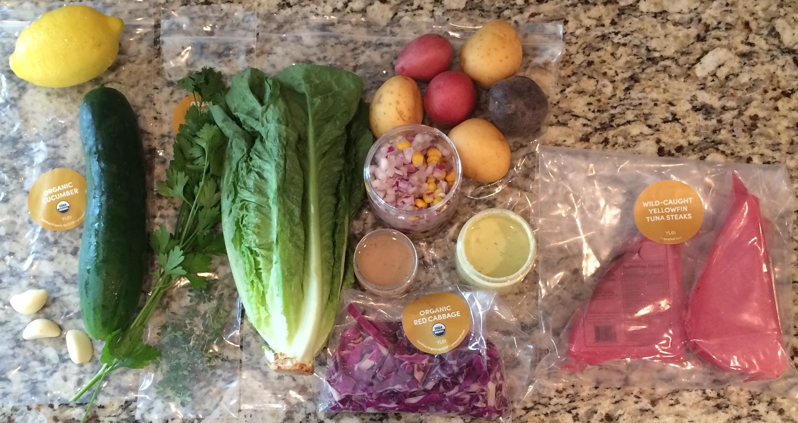 Green Chef 6th Delivery & Four FREE Organic Meals for You! Blue Skies