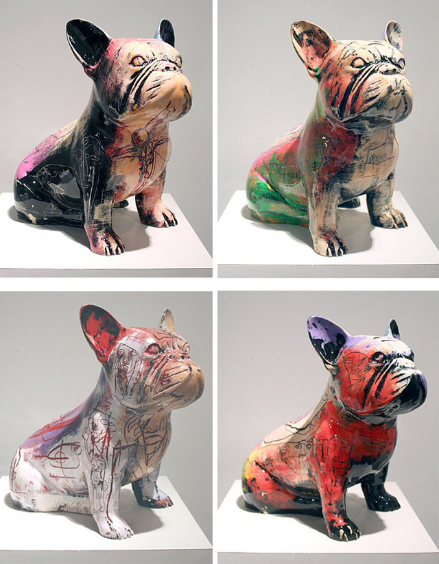 french bulldog sculptures by Julien Marinetti