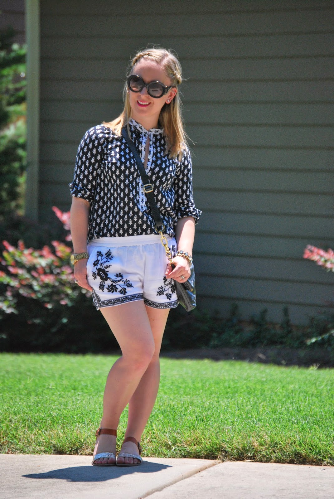 cotton gauze shorts, summer shorts, Charlotte blogger