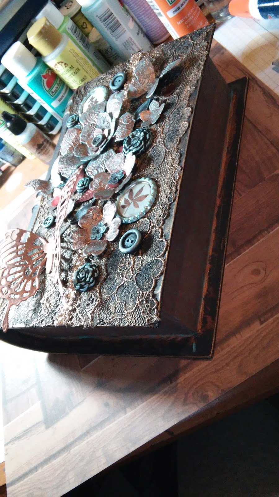 My Creative Side Paper Mache Book Box