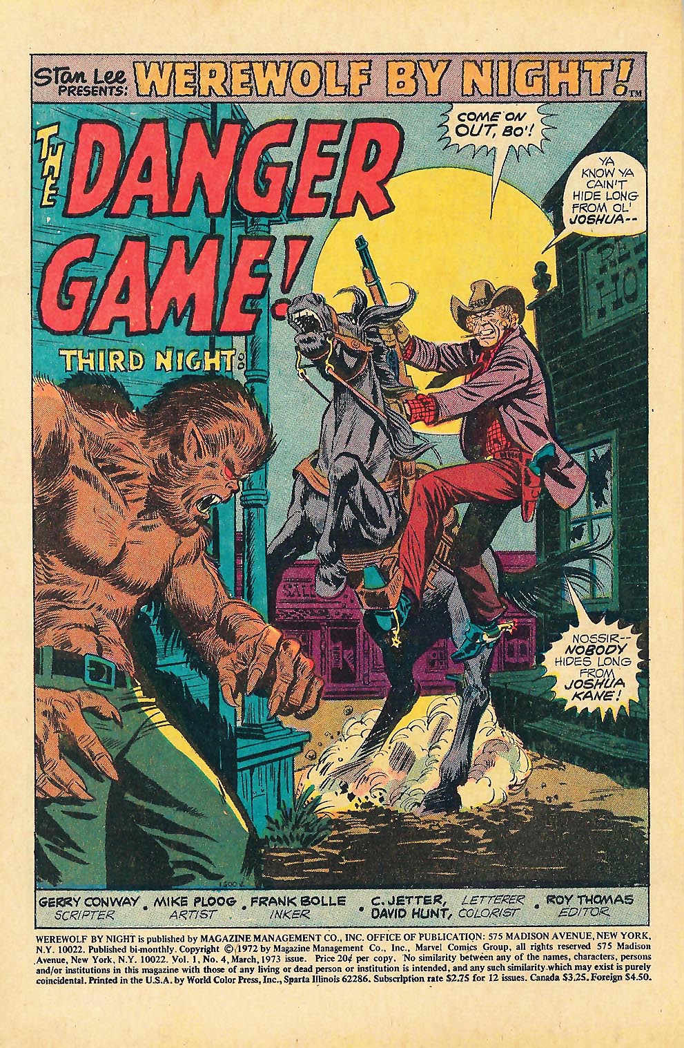 Read online Werewolf by Night (1972) comic -  Issue #4 - 2