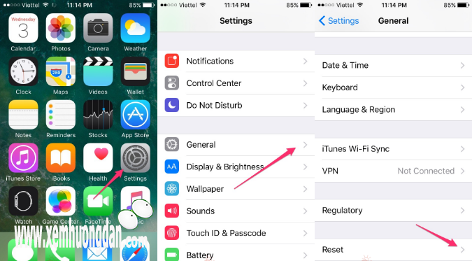 Hướng dẫn khôi phục cài đặt gốc trên iphone Hướng dẫn khôi phục cài đặt gốc trên iphone