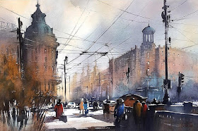 13-Winter-Light-Moscow-Thomas-Schaller-Watercolor-Paintings-Indoors-and-Outdoors-www-designstack-co