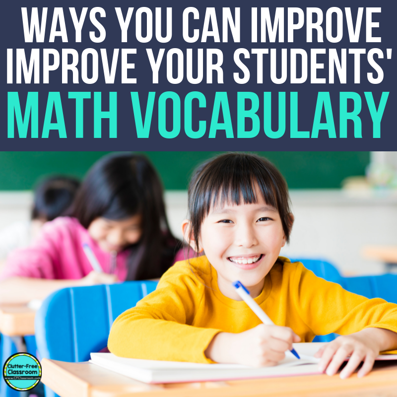 Math Vocabulary Teaching Ideas ClutterFree Classroom
