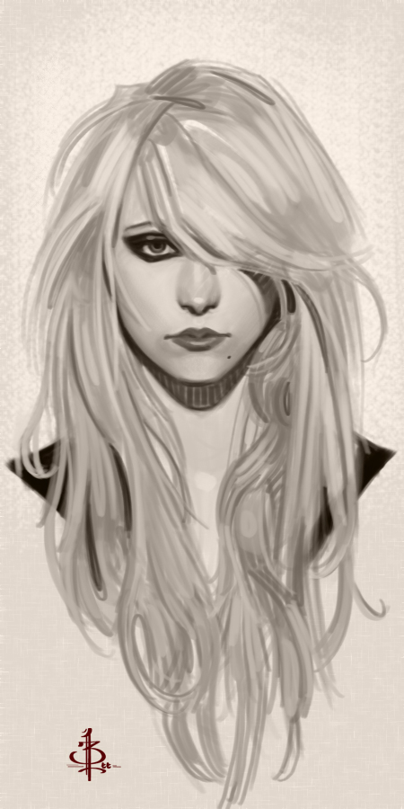 btank stringy hair