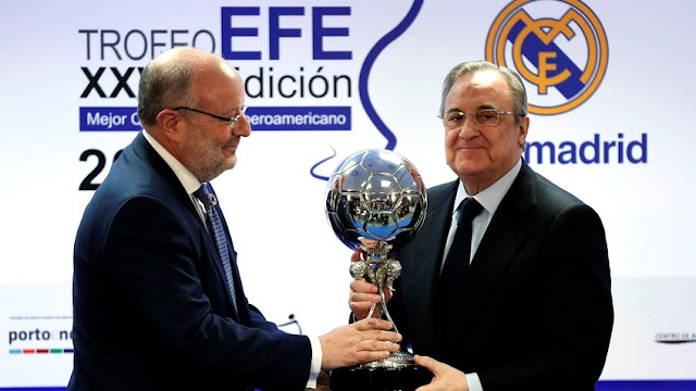 Otorgan trofeo EFE a mejor club iberoamericano, el Real Madrid