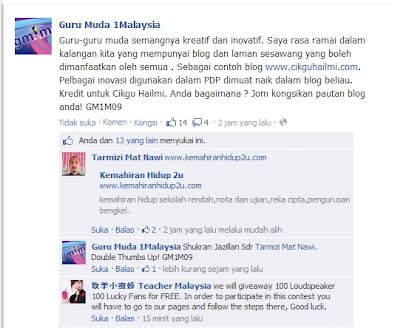 Guru Muda 1Malaysia promo Blog CiKGUHAiLMi
