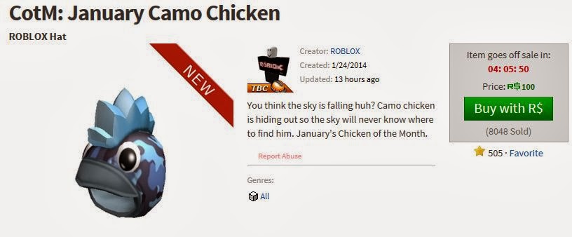 Unofficial Roblox Chicken Of The Month Roblox - roblox hat with sound
