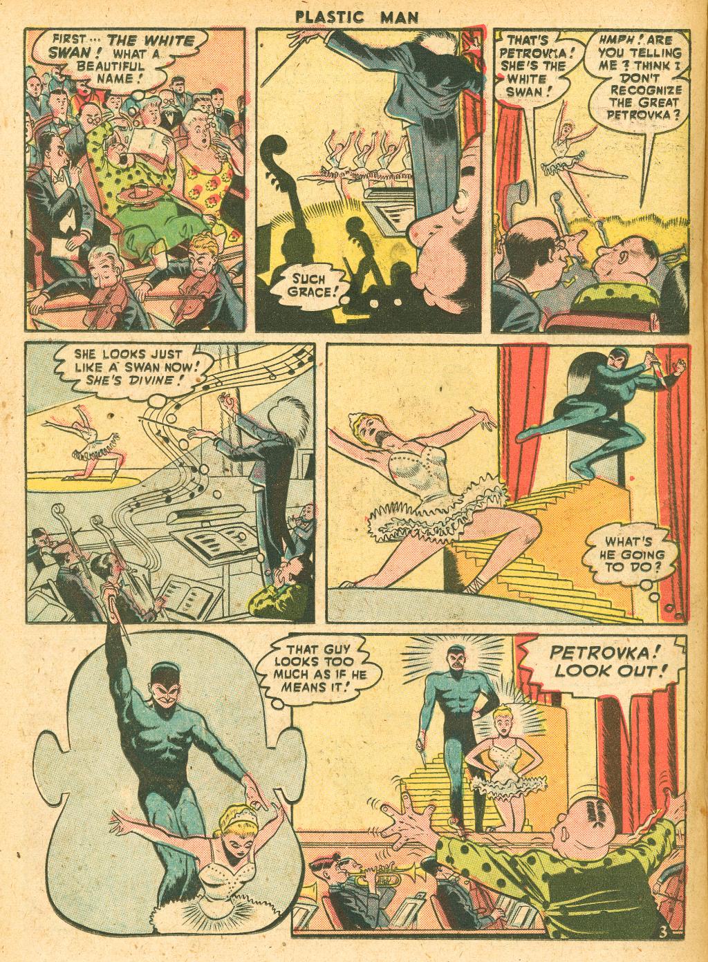 Read online Plastic Man (1943) comic -  Issue #10 - 28