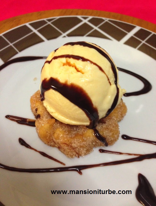 In our Restaurant in Patzcuaro try our Homemade fritter topped with Ice Cream