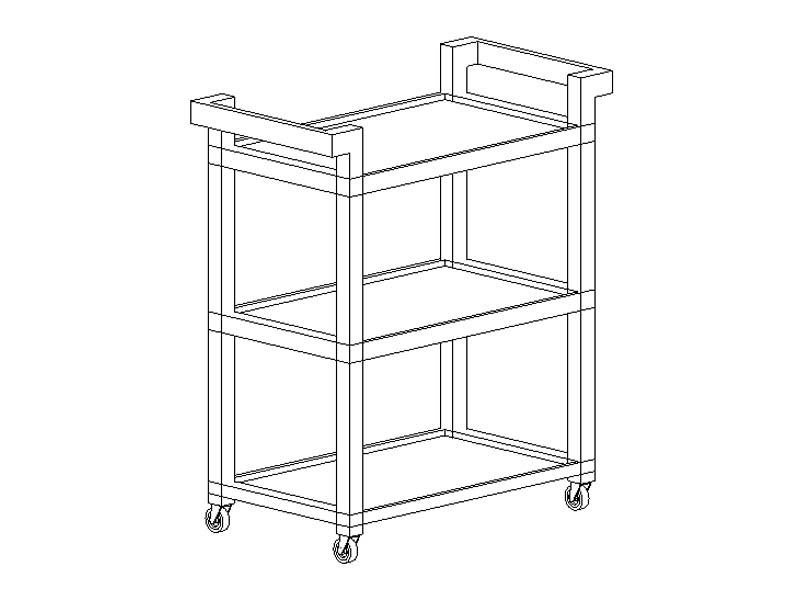 BIM HEALTHCARE REVIT FAMILIES Utility Carts