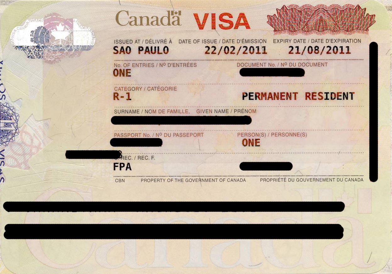 Saga Canadense Travel Document